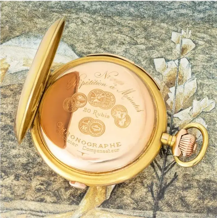 Lever Minute Repeater Chronograph Pocket Watch – C1890 — عکس ۶ از رکورد آرشیو WatchMuseum