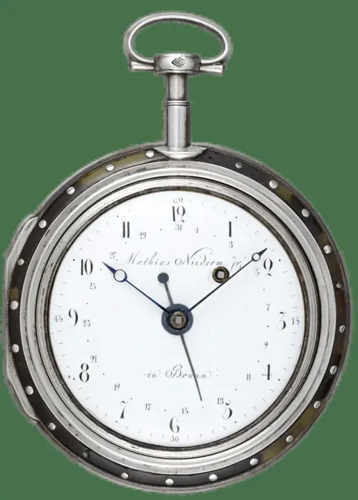 SILVER AND HORN CALENDAR VERGE – Circa 1790 — عکس ۱ از رکورد آرشیو WatchMuseum