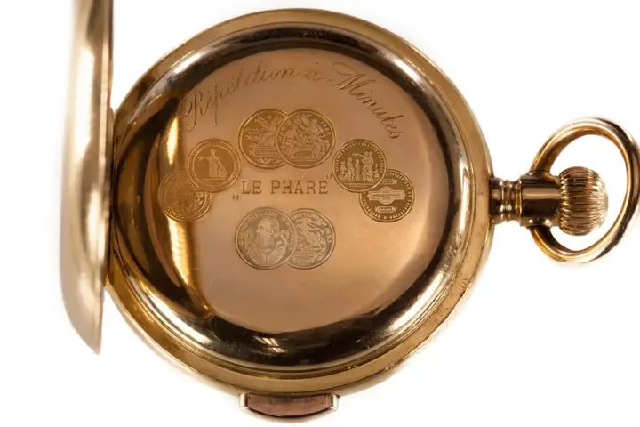 Le Phare 18 Karat Yellow Gold Minute Repeater Pocket Watch – 1890 — عکس ۴ از رکورد آرشیو WatchMuseum