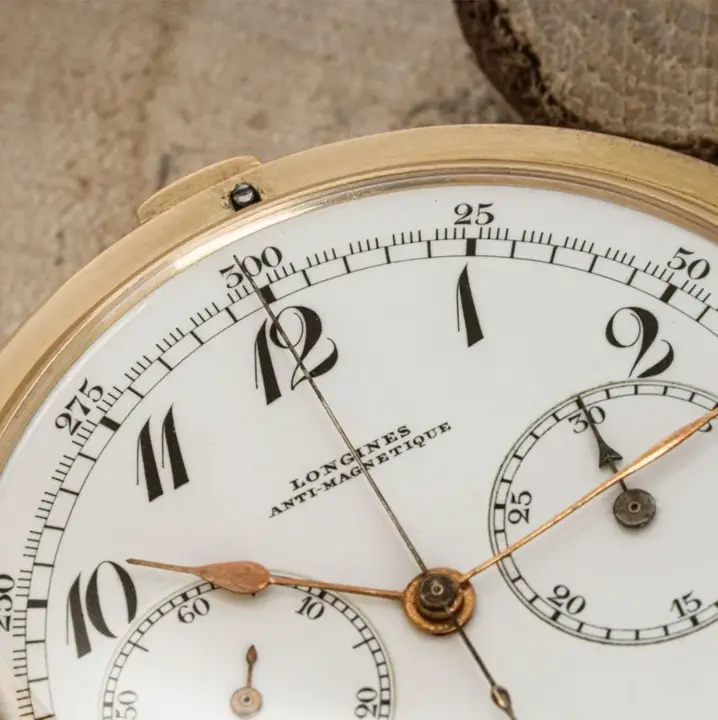 Longines 18CT Gold Chronograph Pocket Watch – C1900s — عکس ۳ از رکورد آرشیو WatchMuseum