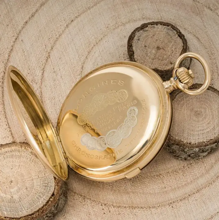 Longines 18CT Gold Chronograph Pocket Watch – C1900s — عکس ۵ از رکورد آرشیو WatchMuseum