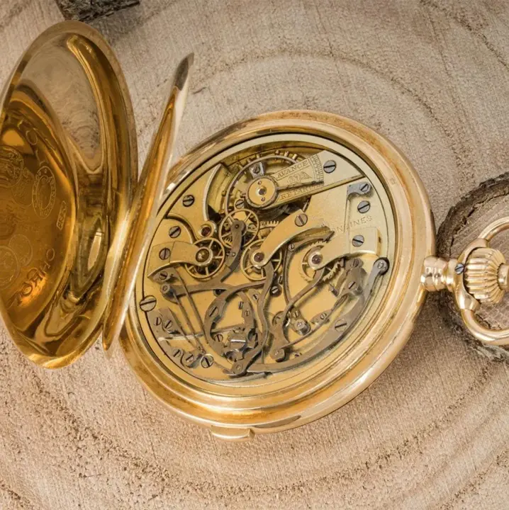 Longines 18CT Gold Chronograph Pocket Watch – C1900s — عکس ۶ از رکورد آرشیو WatchMuseum
