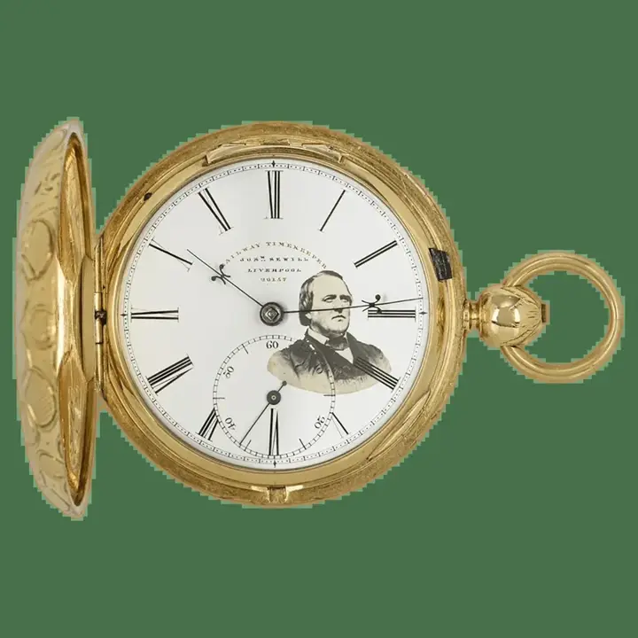 Massive Yellow Gold Keywind Fusee Railway Timepiece – 1849 — عکس ۱ از رکورد آرشیو WatchMuseum