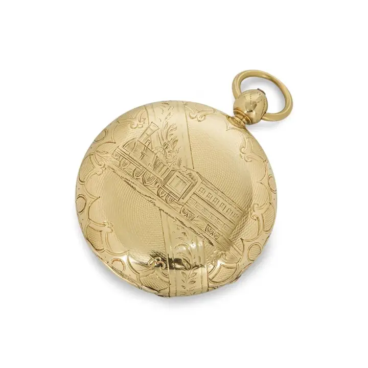 Massive Yellow Gold Keywind Fusee Railway Timepiece – 1849 — عکس ۵ از رکورد آرشیو WatchMuseum