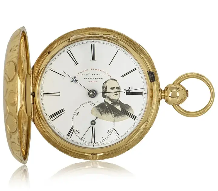 Massive Yellow Gold Keywind Fusee Railway Timepiece – 1849 — عکس ۸ از رکورد آرشیو WatchMuseum