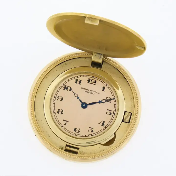 Mauboussin 18k Gold Hidden Pocket Watch in Double Eagle 20 Dollar Liberty Coin – 1950 — عکس ۶ از رکورد آرشیو WatchMuseum