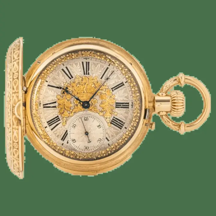 Montandon Freres 18CT Gold Engraved Lever Minute Repeater – 1880 — عکس ۱ از رکورد آرشیو WatchMuseum