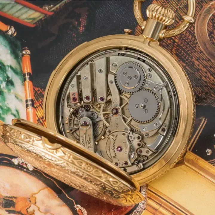 Montandon Freres 18CT Gold Engraved Lever Minute Repeater – 1880 — عکس ۷ از رکورد آرشیو WatchMuseum