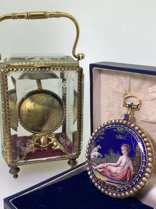 Napoleon Bonaparte 18K Gold Enamel Pearl Pocket Watch – 19th Century — عکس ۲ از رکورد آرشیو WatchMuseum