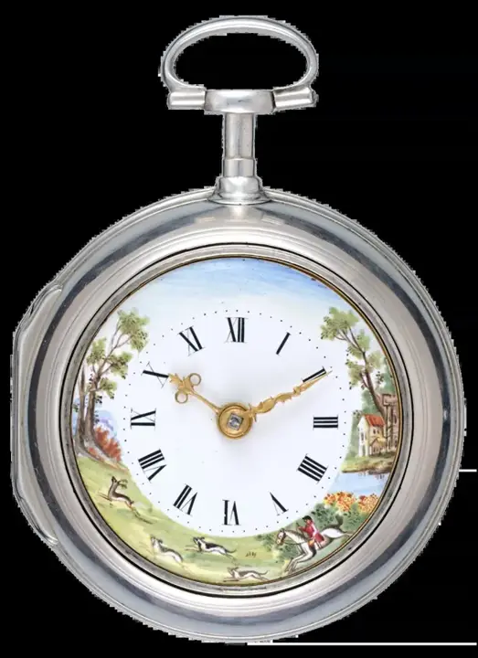 PAINTED DIAL SILVER PAIR CASED VERGE – 1779 — عکس ۱ از رکورد آرشیو WatchMuseum
