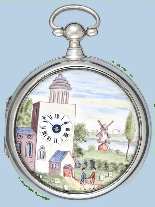 PAINTED DIAL SILVER PAIR CASED VERGE – 1800 — عکس ۱ از رکورد آرشیو WatchMuseum