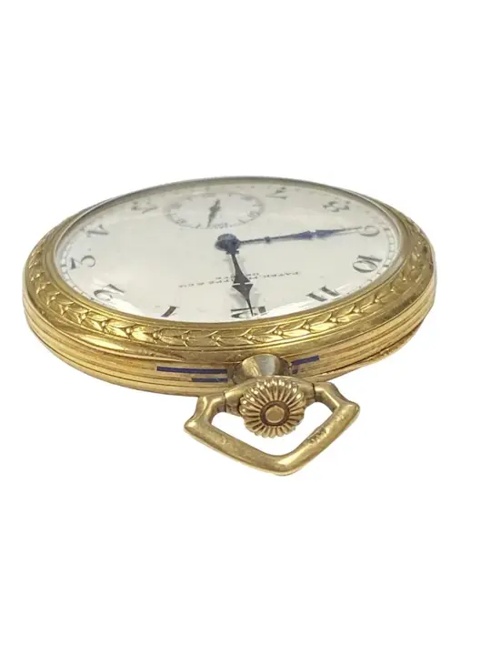 Patek Philippe Yellow Gold Chased Porcelain Dial Pocket Watch – 1920s — عکس ۲ از رکورد آرشیو WatchMuseum
