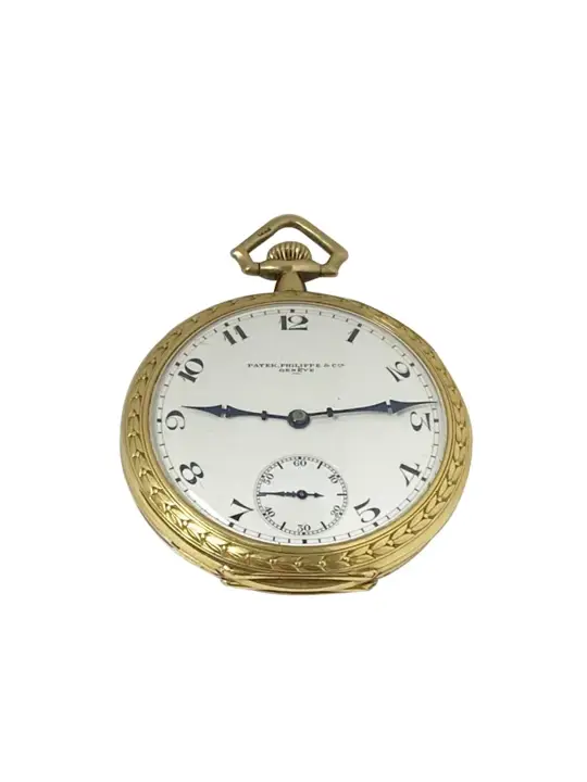 Patek Philippe Yellow Gold Chased Porcelain Dial Pocket Watch – 1920s — عکس ۳ از رکورد آرشیو WatchMuseum