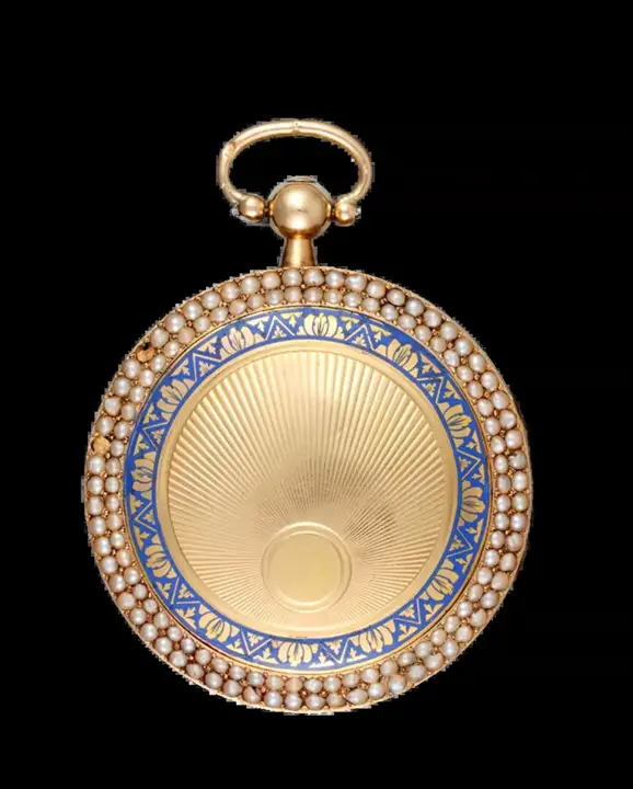 PEARL SET GOLD AND ENAMEL PENDANT WATCH – 1820 — عکس ۱ از رکورد آرشیو WatchMuseum