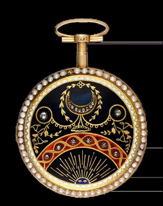 PEARL SET GOLD AND ENAMEL VERGE – 1790 — عکس ۱ از رکورد آرشیو WatchMuseum