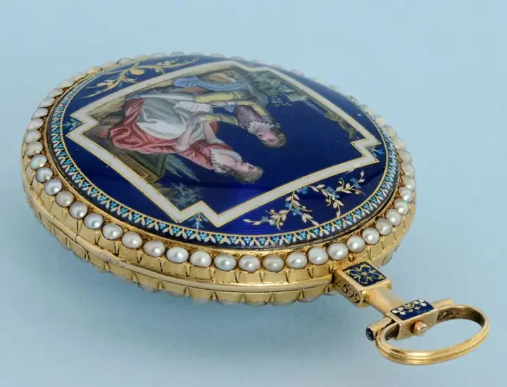 PEARL SET GOLD AND ENAMEL WATCH – 1800 — عکس ۳ از رکورد آرشیو WatchMuseum