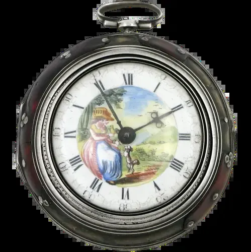 polychrome dial verge Pocket watch – 1791 — عکس ۱ از رکورد آرشیو WatchMuseum
