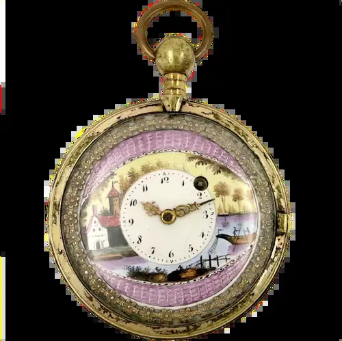 Polychrome French verge in unusual case – C1790 — عکس ۱ از رکورد آرشیو WatchMuseum
