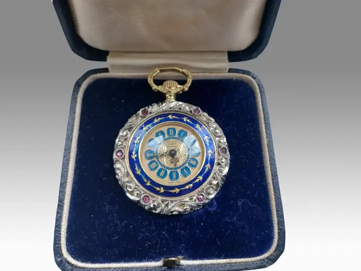 18ct Ruby and Diamond Pocket Watch with Jewels – 1970 — عکس ۲ از رکورد آرشیو WatchMuseum