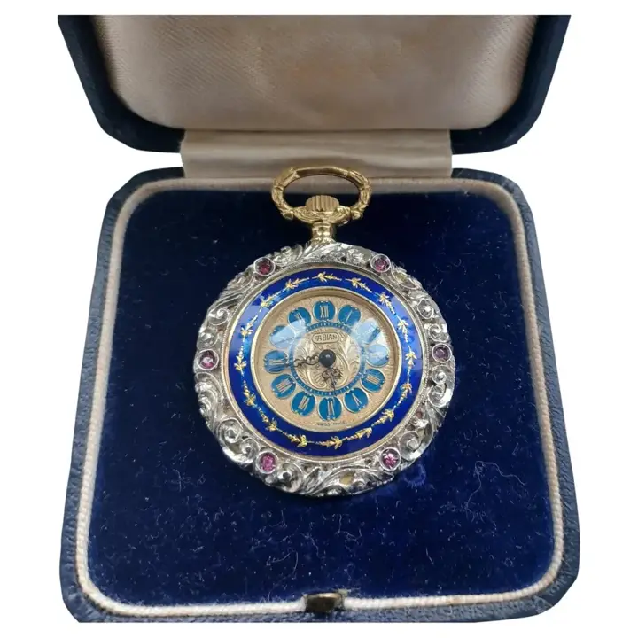 18ct Ruby and Diamond Pocket Watch with Jewels – 1970 — عکس ۷ از رکورد آرشیو WatchMuseum