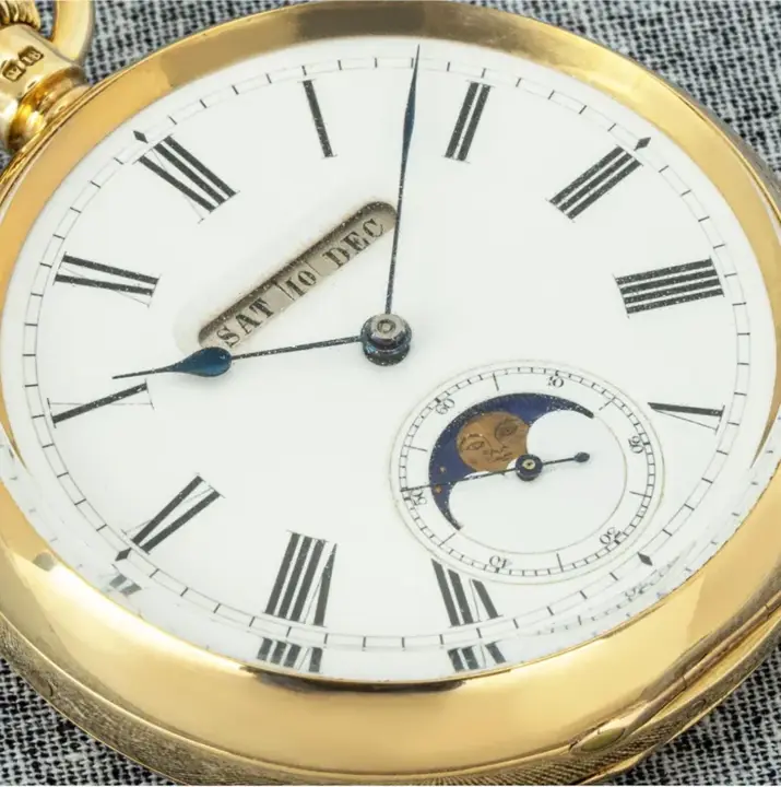 Digital Triple Calendar Moon Phase PocketWatch – C1880 — عکس ۶ از رکورد آرشیو WatchMuseum