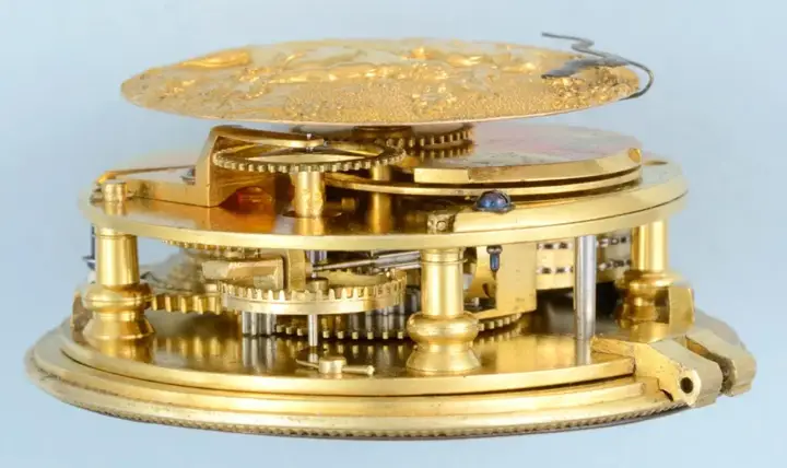 EARLY VERGE POCKET WATCH WITH GARDEN OF EDEN AUTOMATION – 1730 — عکس ۴ از رکورد آرشیو WatchMuseum