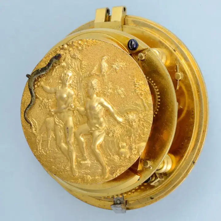EARLY VERGE POCKET WATCH WITH GARDEN OF EDEN AUTOMATION – 1730 — عکس ۵ از رکورد آرشیو WatchMuseum