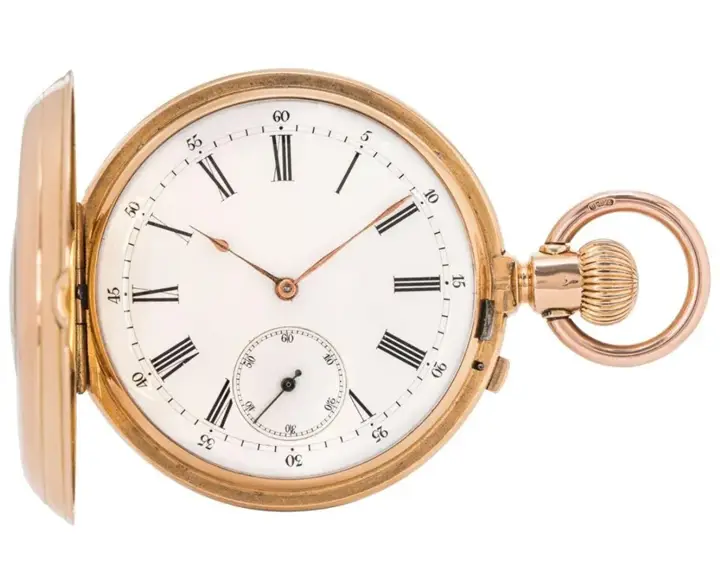 Rose Gold Enamelled Pivoted Detente Pocket Watch – 1880 — عکس ۲ از رکورد آرشیو WatchMuseum