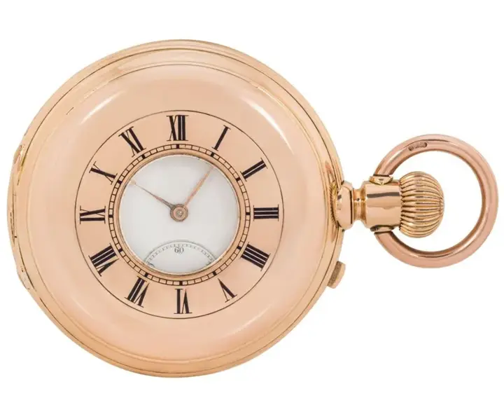 Rose Gold Enamelled Pivoted Detente Pocket Watch – 1880 — عکس ۳ از رکورد آرشیو WatchMuseum