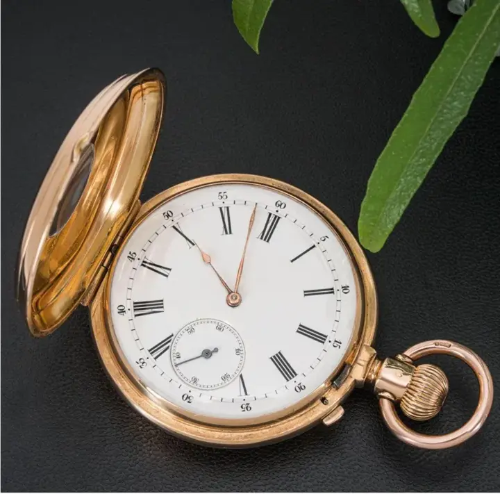 Rose Gold Enamelled Pivoted Detente Pocket Watch – 1880 — عکس ۵ از رکورد آرشیو WatchMuseum