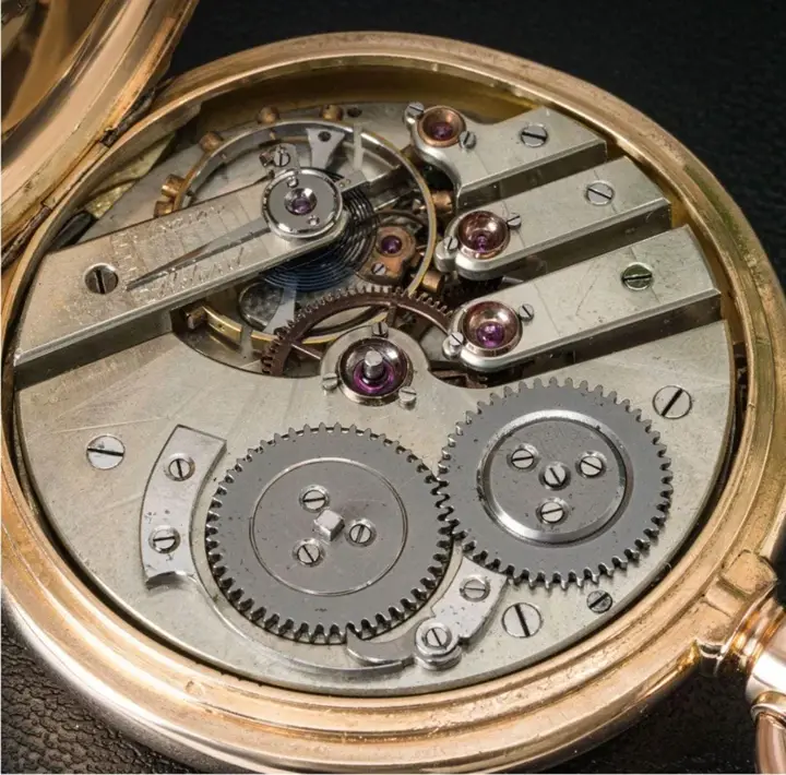 Rose Gold Enamelled Pivoted Detente Pocket Watch – 1880 — عکس ۸ از رکورد آرشیو WatchMuseum