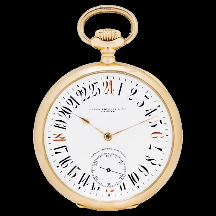 Patek Philippe Gondolo 24 Hour Dial Lever Pocket Watch – Circa 1910 — عکس ۱ از رکورد آرشیو WatchMuseum