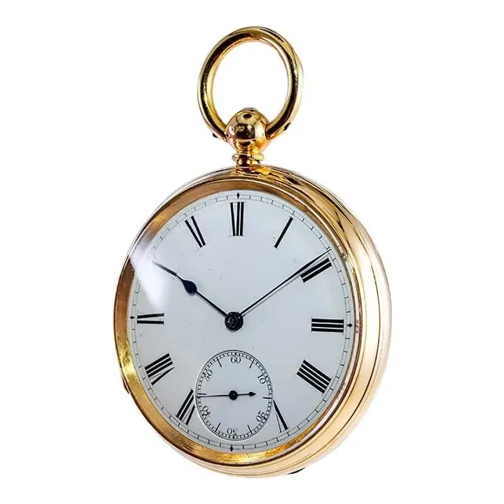 Rob Crook 18 Karat Yellow Gold Keywind Pocket Watch – Circa 1845 — عکس ۴ از رکورد آرشیو WatchMuseum