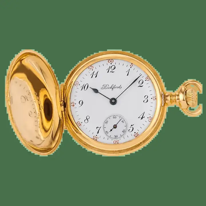 Rockford Pocket Watch 14k Yellow Gold White Porcelain Dial – 1913 — عکس ۱ از رکورد آرشیو WatchMuseum