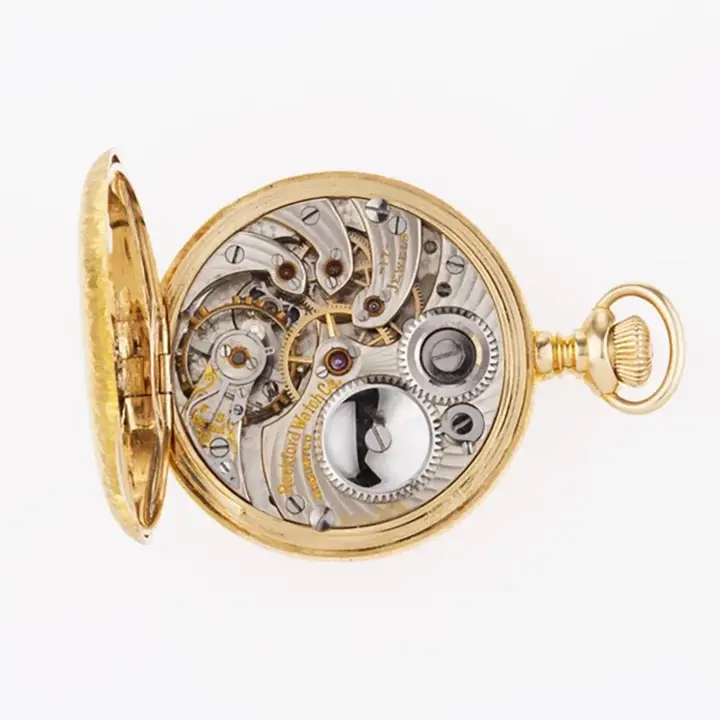 Rockford Pocket Watch 14k Yellow Gold White Porcelain Dial – 1913 — عکس ۵ از رکورد آرشیو WatchMuseum