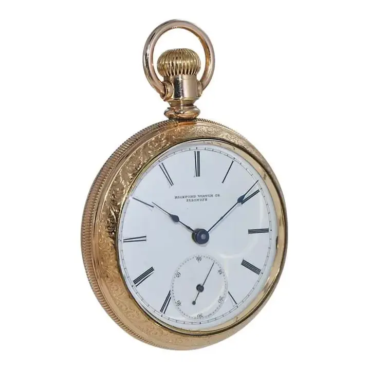 Rockford Yellow Gold Filled Pocket Watch – 1886 — عکس ۲ از رکورد آرشیو WatchMuseum