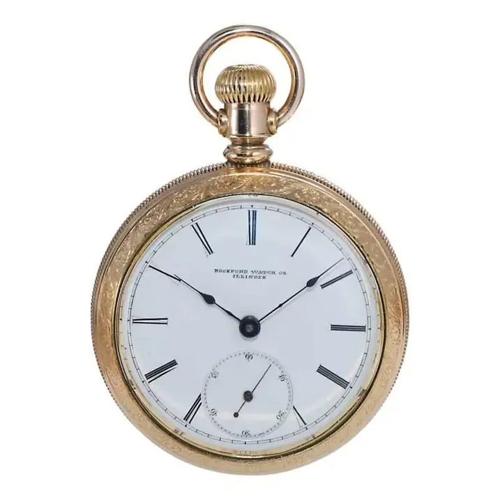 Rockford Yellow Gold Filled Pocket Watch – 1886 — عکس ۳ از رکورد آرشیو WatchMuseum