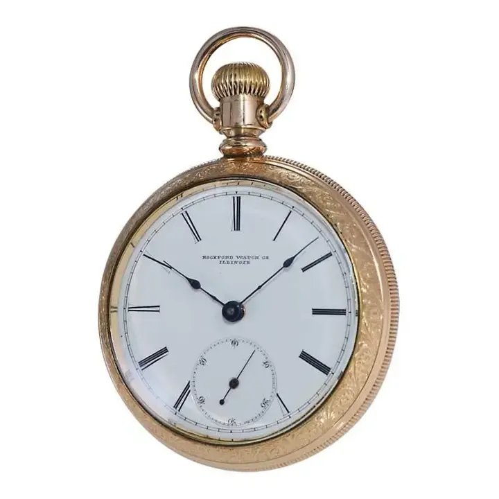 Rockford Yellow Gold Filled Pocket Watch – 1886 — عکس ۴ از رکورد آرشیو WatchMuseum