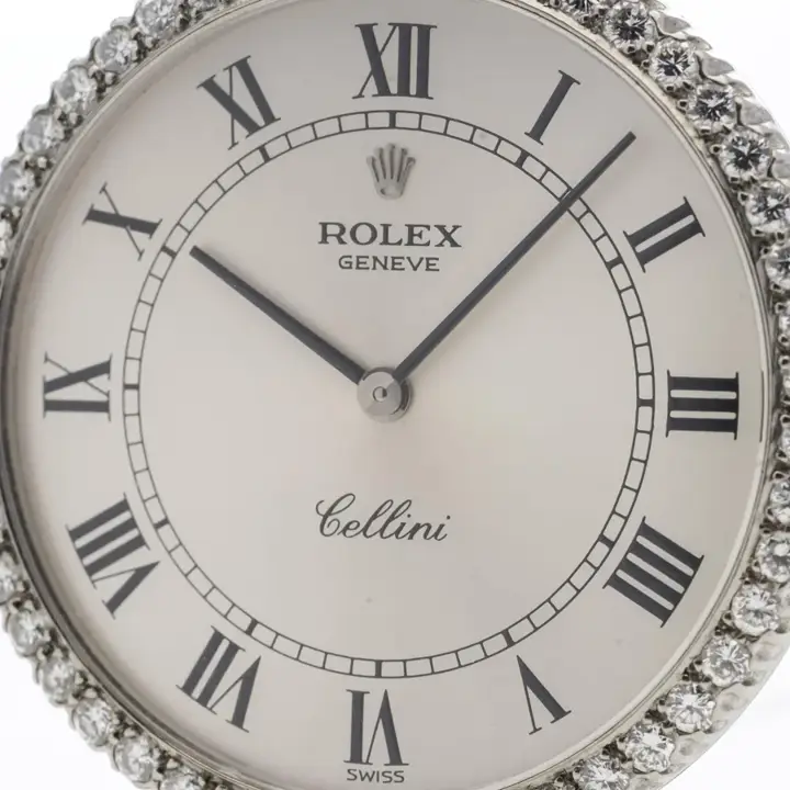 Rolex Cellini 18karat white gold and diamond wind pocket watch – 1970’s — عکس ۳ از رکورد آرشیو WatchMuseum