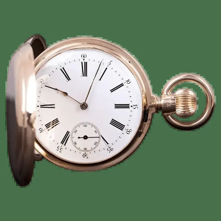 Rose Gold Double Sided Calendar Pocket Watch – 1890 — عکس ۱ از رکورد آرشیو WatchMuseum