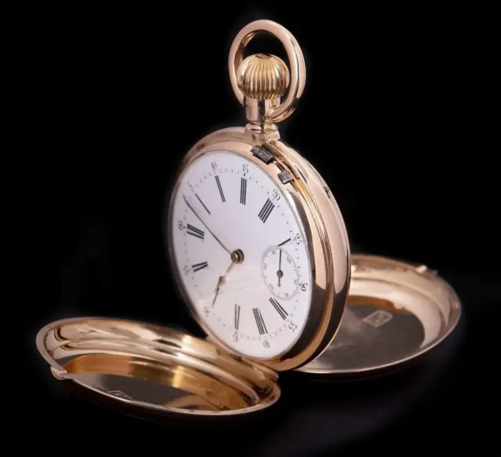 Rose Gold Double Sided Calendar Pocket Watch – 1890 — عکس ۲ از رکورد آرشیو WatchMuseum