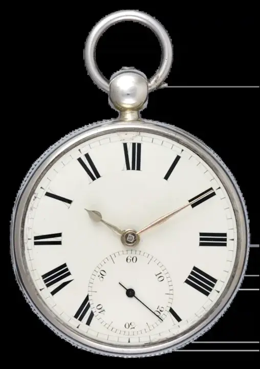 SILVER RACK LEVER POCKET WATCH – 1819 — عکس ۱ از رکورد آرشیو WatchMuseum