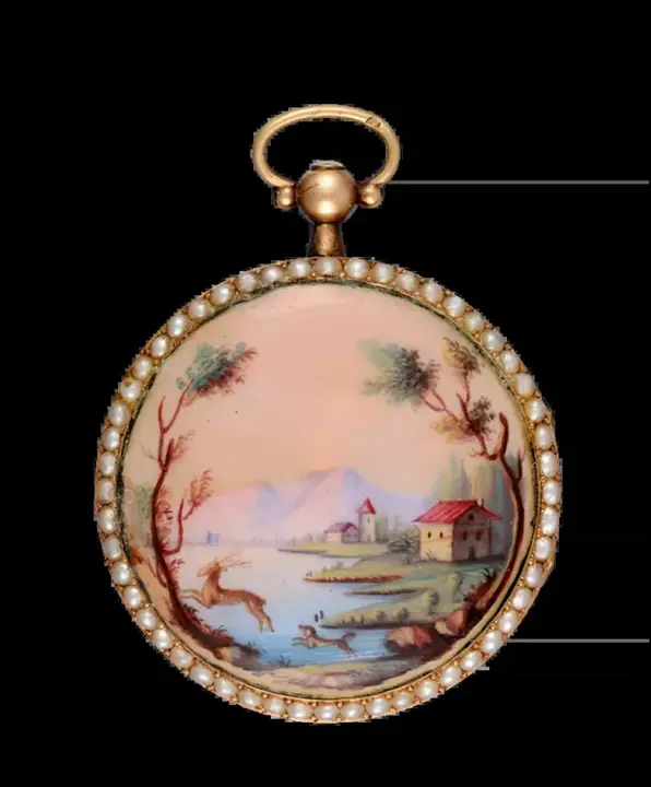 SMALL GOLD AND ENAMEL VERGE POCKET WATCH – 1810 — عکس ۱ از رکورد آرشیو WatchMuseum