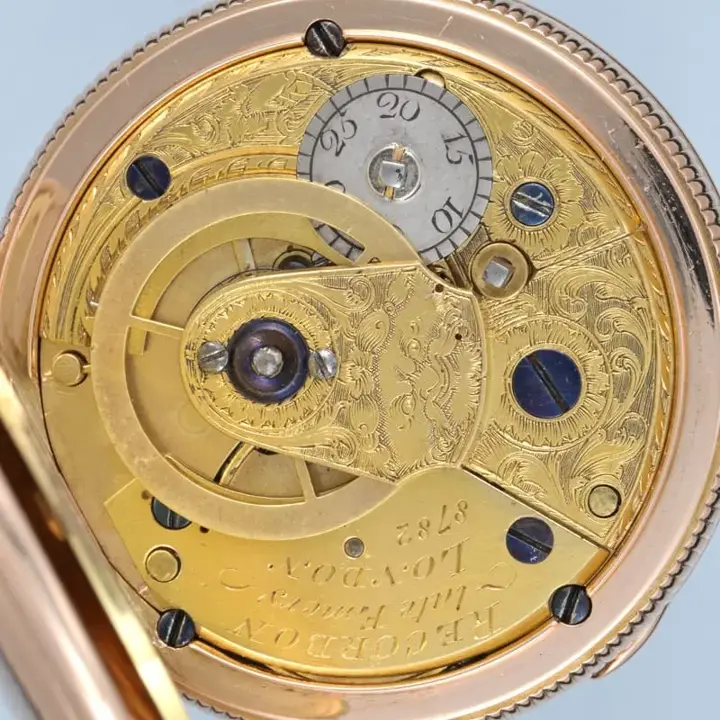 SMALL GOLD ENGLISH CYLINDER BY RECORDON – 1812 — عکس ۵ از رکورد آرشیو WatchMuseum