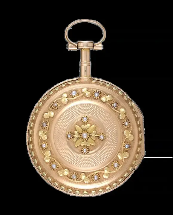 SMALL PEARL SET THREE COLOUR GOLD VERGE – Circa 1780 — عکس ۱ از رکورد آرشیو WatchMuseum