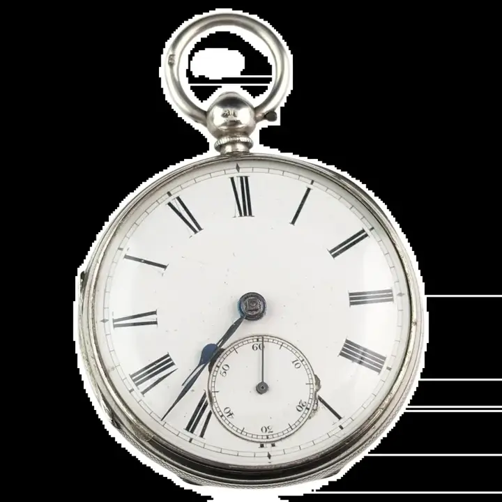 sterling silver pocket watch, Mid Victorian – 1864 — عکس ۱ از رکورد آرشیو WatchMuseum