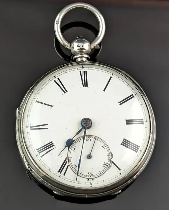 sterling silver pocket watch, Mid Victorian – 1864 — عکس ۲ از رکورد آرشیو WatchMuseum