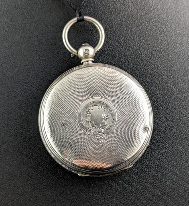 sterling silver pocket watch, Mid Victorian – 1864 — عکس ۳ از رکورد آرشیو WatchMuseum