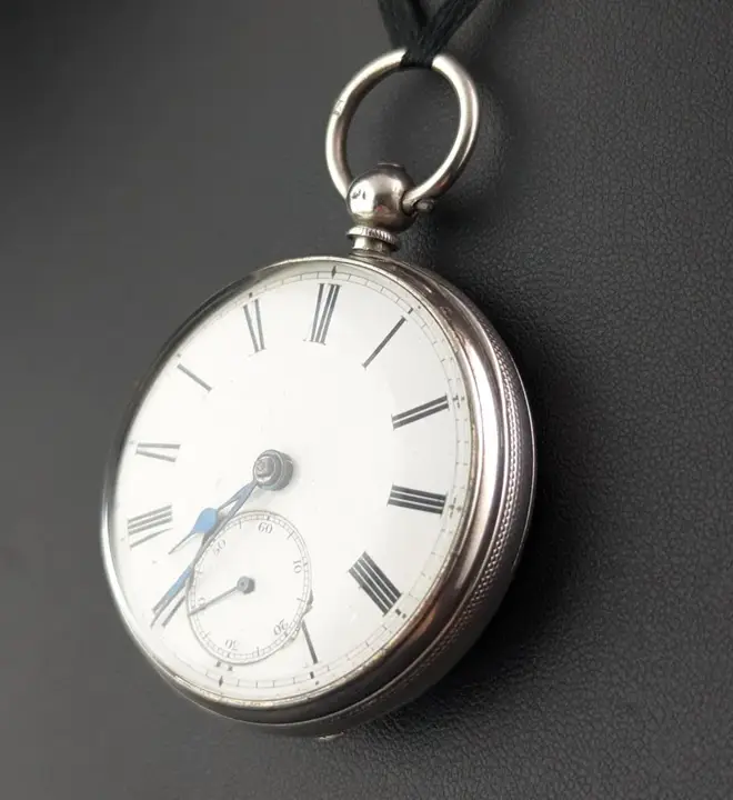sterling silver pocket watch, Mid Victorian – 1864 — عکس ۵ از رکورد آرشیو WatchMuseum