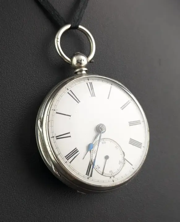 sterling silver pocket watch, Mid Victorian – 1864 — عکس ۶ از رکورد آرشیو WatchMuseum